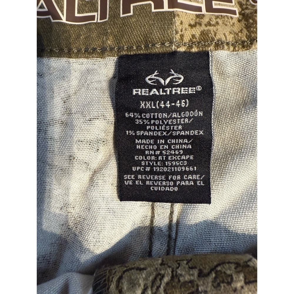 Realtree Escape Camp Cargo Pants Mens 2XL (44x32) Cargo Pockets Hunting Stretch - Picture 11 of 14